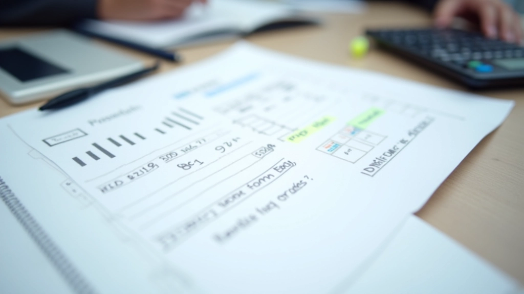 Financial statement document with highlighted key figures and analysis notes